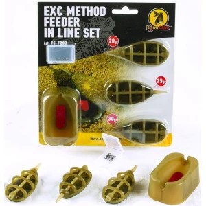 Set Momitoare Extra Carp Method Feeder Set + Mould, 20-30-40g, 3buc/set foto