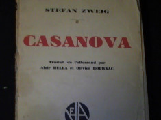 CASANOVA- STEFAN ZWEIG-TRAD. ALZIR BELLA- IN FRANCEZA- foto