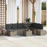 Cumpara ieftin Set de canapele pentru grădină 9 pcs Gri 55 x 62 x 69 cm