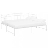 Cumpara ieftin Cadru pat canapea extensibila, alb, 90x200 cm, metal