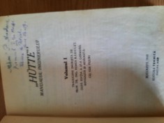 HUTTE: MANUALUL INGINERULUI (Volumul 1) &ndash; PRINCEPS (1949)