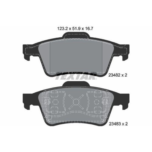 Placute frana Nissan Primera (P12) 01.02-, Primera Estate (Wp12) 01.02-, Primera Hatchback (P12) 01.02-; Renault Espace 4 (Jk0/1) 11.02-, Laguna 2 (B