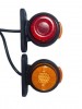 Lampa Gabarit LED Mini Galben Rosie 12-24V, 3 Functii, Prindere M5, Cauciuc, Universal
