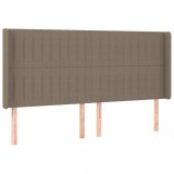 Cumpara ieftin Tablie de pat cu aripioare, gri taupe, 163x16x118/128cm, textil