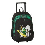 Troller băieți neechipat LEGO - design NinjaGo, Green, 35L, material 600D