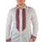 Bluza tip ie barbati RBN24 alb pur/rosu , marimea XL