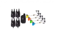 Set 4 senzori cu statie, cu snagbar fix si 4 swingere cu led si penare protectie foto