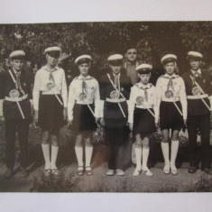 Fotografie colectie 129 x 90 mm patrula scolara de circulatie pionieri anii 80