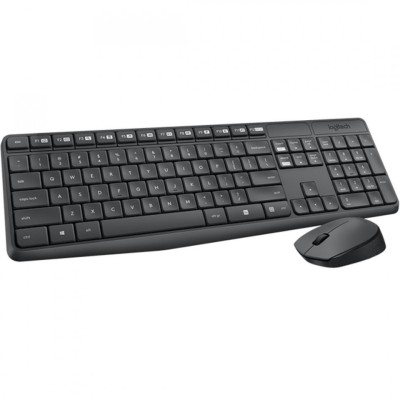 Kit Tastatura + mouse wireless Logitech MK235, USB, Grey foto