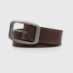 Pepe Jeans curea de piele barbati, culoarea maro