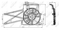 Ventilator radiator (cu carcasa) OPEL VECTRA B 1.6-2.6 intre 1995-2003 foto