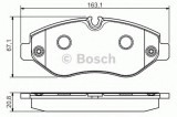 Set placute frana,frana disc MERCEDES VITO Tourer (W447) (2014 - 2016) BOSCH 0 986 495 098