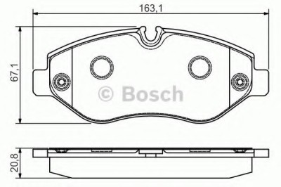 Set placute frana,frana disc VW CRAFTER 30-50 caroserie (2E) (2006 - 2016) BOSCH 0 986 495 098 foto