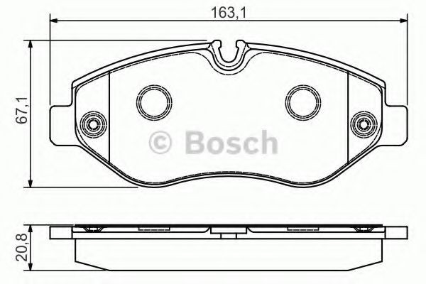 Set placute frana,frana disc MERCEDES SPRINTER 3,5-t platou / sasiu (906) (2006 - 2016) BOSCH 0 986 495 098