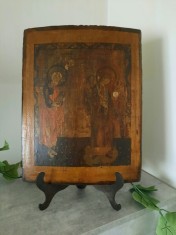 Icoana pe lemn, Ap. Petru si Arh, 16-17th, doc. de exp, RARA
