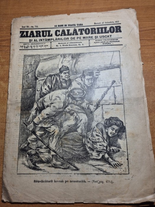 ziarul stiintelor si al calatoriilor 27 octombrie 1910 - din tainele dunarii , comuna avrig