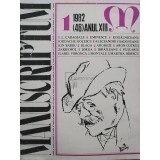 Al. Oprea - Manuscriptum, nr. 1/1982 (46) anul XIII (Editia: 1982)