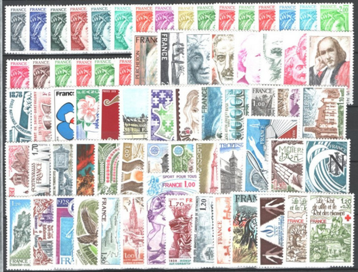 C5207 - Franta 1978 - lot timbre nestampilate MNH,anul complet