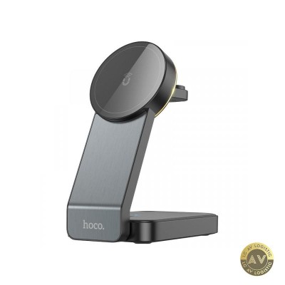 Incarcator Retea Wireless HOCO CQ3 3in1 15W 1.67A Negru foto