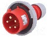 Conector alimentare AC, IEC 60309, IP67, 32A, 400V AC, 5 pini, PCE - 0252-6