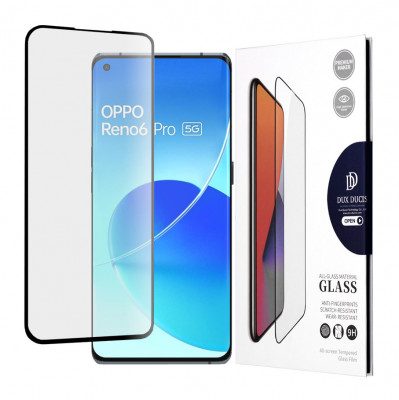 Folie pentru Oppo Reno6 Pro 5G (Snapdragon) - Dux Ducis Tempered Glass - Black foto