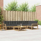 vidaXL Set de canapele de exterior 6 pcs Alb și antracit 3386481