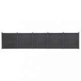VidaXL Set panouri pentru gard, gri, 872x186 cm, WPC