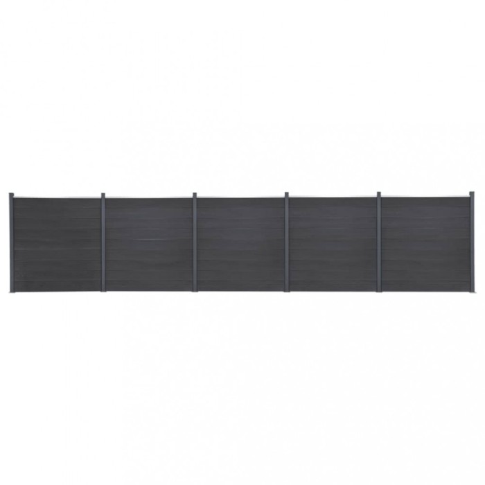Gossi set panouri pentru gard, gri, 872x186 cm, wpc