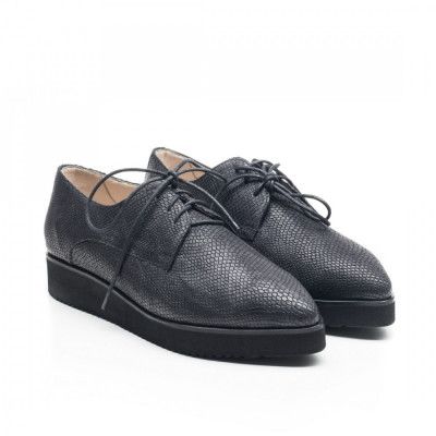 Pantofi piele naturala Essex Negru Imprimat - sau Orice Culoare foto
