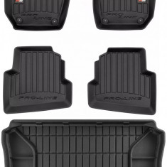 Set Covorase Auto Cauciuc Negro Volkswagen Polo 4 9N 2002-2009 Pro Line Tip Tavita 3D 3D407220 + Tavita Portbagaj Negro Volkswagen Polo 4 9N 2001-2009