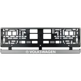 Set 2 bucati, suport numar inmatriculare argintiu VW
