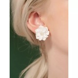 Cumpara ieftin Cercei Floare Alba si Perla - 33485