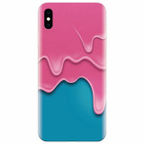 Husa silicon pentru Apple Iphone X, Pink Liquid Dripping