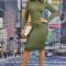 L724RR-14 Rochie midi cu maneci trei sferturi