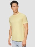 Tricou cu maneca scurta, barbati, cu logo si croiala Regular fit, Galben, S
