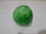 Superb glob - ornament din sticla verde smarald SUFLATA MANUAL , UNICAT Art Glass , Craciun