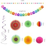 Cumpara ieftin Set 26 decoratiuni pentru petrecere, hartie, multicolor