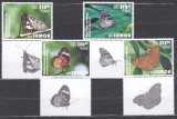 DB1 Fauna Samoa Fluturi serie cu vinieta MNH, Nestampilat