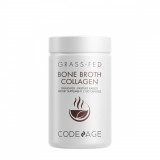 Peptide din colagen de tipul I, II &amp; III din fiertura de oase cu turmeric si ashwagandha Bone broth collagen peptides, 180 capsule, CodeAge