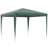 Pavilion pentru gradina/comercial, cadru otel, tesatura PE, pliabil, cu accesorii montare, verde, 2.93x2.93x2.52 m GartenVIP DiyLine, ART