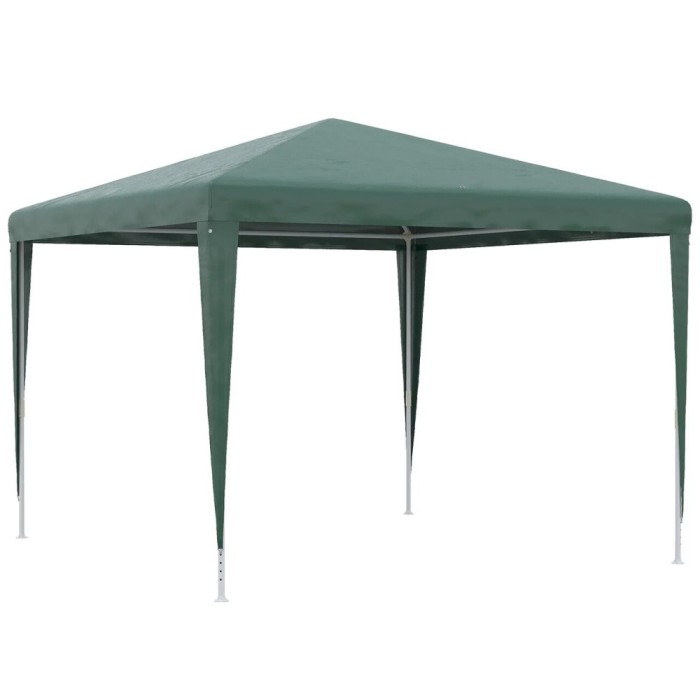 Pavilion pentru gradina/comercial, cadru otel, tesatura PE, pliabil, cu accesorii montare, verde, 2.93x2.93x2.52 m GartenVIP DiyLine