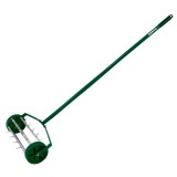 Aerator manual pentru gazon Verto, cu role si 27 tepi, diametru 15 cm