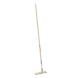 Grebla frunze, Offner, otel, cu coada din lemn, 12 dinti, 170 cm