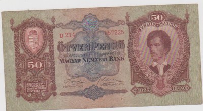 50 PENGO 4 OCTOMBRIE 1932/UNC foto