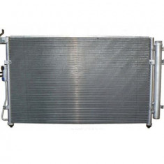 Condensator climatizare AC, KIA CARNIVAL/SEDONA, 01.2010-06.2015 motor 2.2 CRDI; 2.9 CRDI, aluminiu/ aluminiu brazat, 775(705)x445(430)x16 mm, cu usc