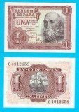 Spania (p#144) 1 Peseta 1953 aUNC &#039;Marchizul din Santa Cruz&#039; serie: G4912658