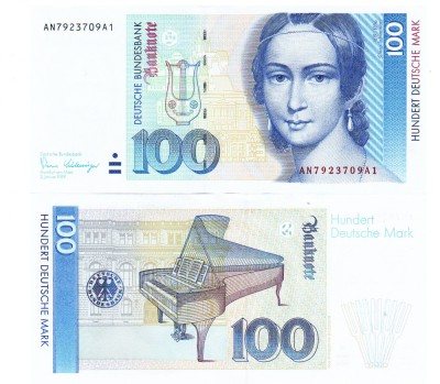 Germania West Germany RFG 100 Mark 1989 P-41a UNC foto