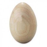 Ou din lemn natur pentru pictat, 60x40mm