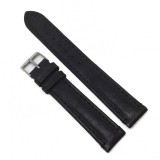 Cumpara ieftin Curea Ceas Piele Vitel Neagra 18mm Fleurus - Curea ceas barbati/dama, piele naturala, stil clasic, catarama argintie