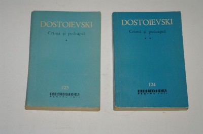Crima si pedeapsa - Dostoievski - 2 vol. - bpt - 1962 foto
